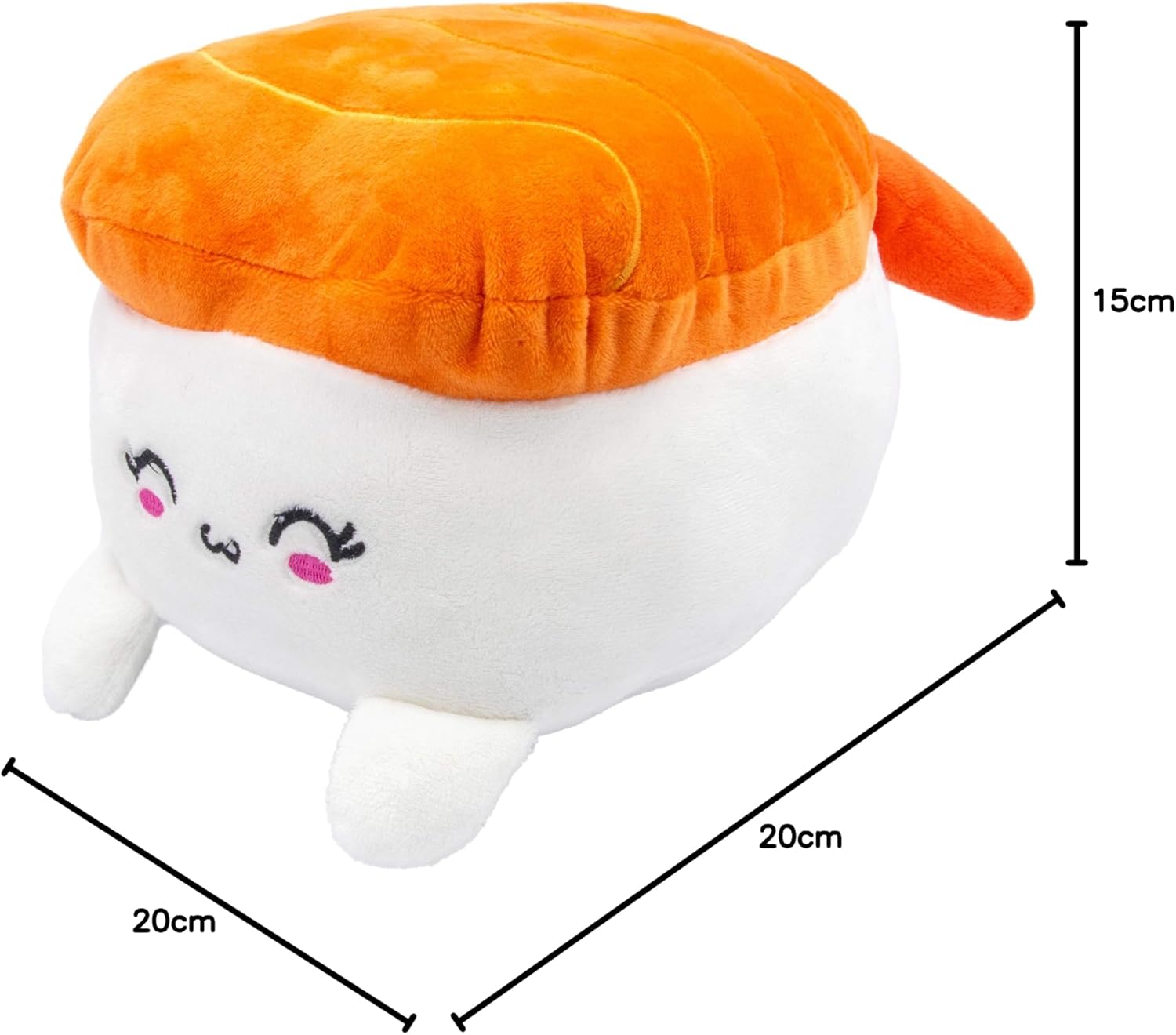 Joytoy Joytoy-42473 Peluche de Sushi, Color Blanco, Naranja, Rosa, Negro (Joy Toy 42473