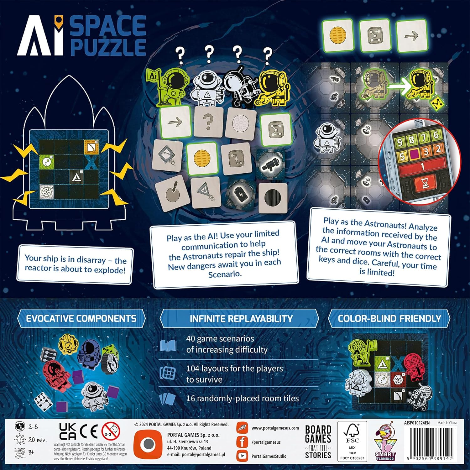 Wydawnictwo Portal POP00427 AI Space Puzzle (Eng.