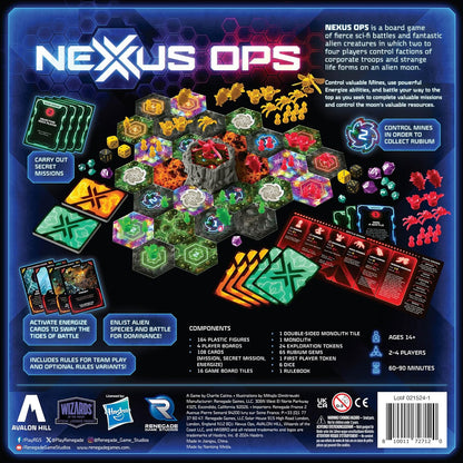 Renegade Game Studios: Nexus Ops - Strategy Board Game, Carry Out Secret Missions & Control The Mines to Collect Rubium, Ages 14+, 2-4 Players, 90 Min