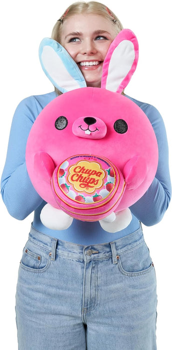 Snackles Super Sized 35 cm, Bunny (Chupa Chups), by ZURU Cuddly Squishy Comfort 35 cm Plush with License Snack Brand Accessory (Bunny