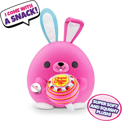 Snackles Super Sized 35 cm, Bunny (Chupa Chups), by ZURU Cuddly Squishy Comfort 35 cm Plush with License Snack Brand Accessory (Bunny