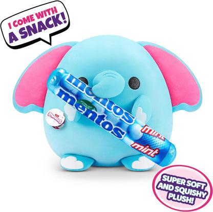 Snackles Super Sized 35 cm, Elephant (Mentos), by ZURU Cuddly Squishy Comfort 35 cm Plush with License Snack Brand Accessory (Elephant
