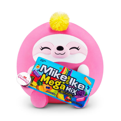 Snackles Super Sized 35 cm, Sloth (Mike & Ike), by ZURU Cuddly Squishy Comfort 35 cm Plush with License Snack Brand Accessory (Sloth