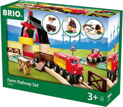 BRIO World Farm Railway Set for Children Age 3 Years Up - Compatible With Most BRIO Trains And Accessories - Gifts for Kids