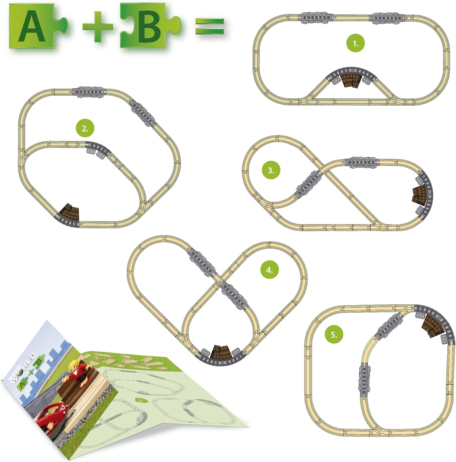BRIO World - 36079 - Circuit en 8 Voyageurs - Coffret Complet de 22 pièces avec Pont - Circuit de Train en Bois - Jouet Mixte à partir de 3 Ans