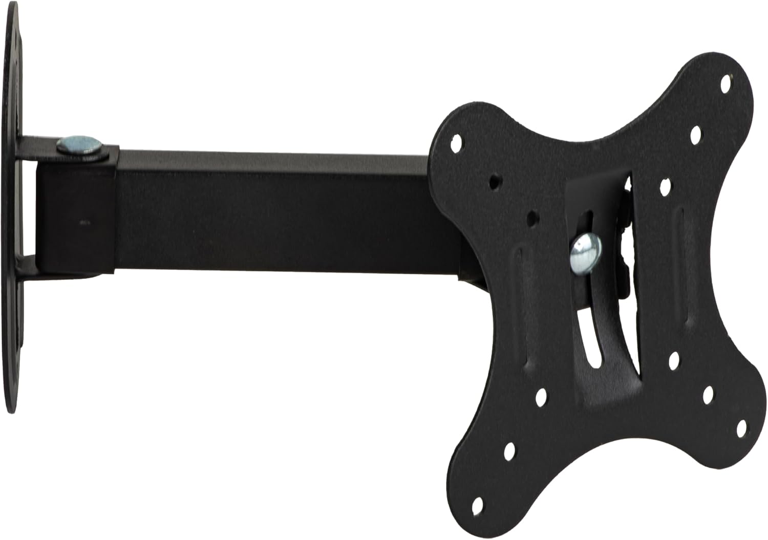 Link LKBR46 - Staffa da Muro 2 snodi per Monitor 14-27" Fino a VESA 100X100 Orientamento Verticale e Orizzontale, Colore Nero