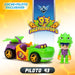 T-RACERS Mega Wheels T-Rex – Vehicle launcher with 1 exclusive driver and 1 exclusive vehicle. Compatible with other T-Racer cars