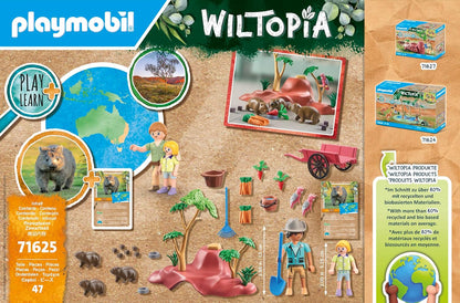 PLAYMOBIL | Wiltopia | Wombat Unterschlupf | nachhaltiges Spielzeug für Kinder ab 4 Jahren | 71625