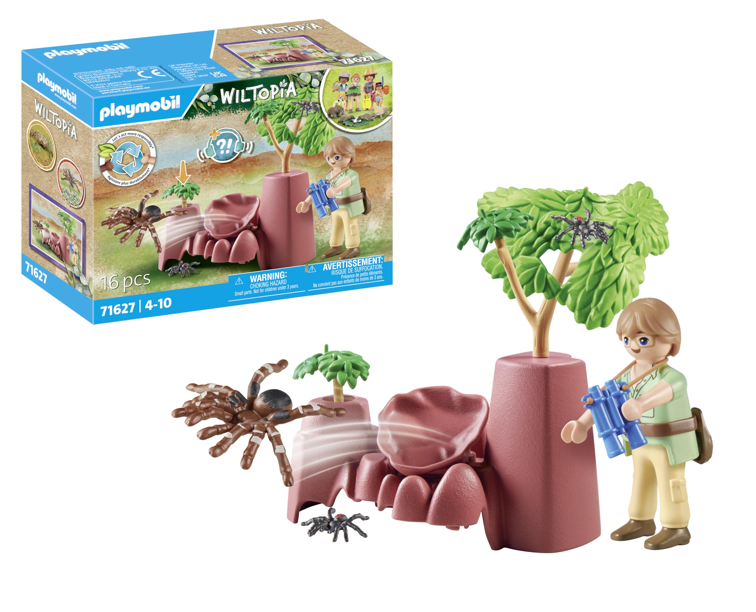 PLAYMOBIL | Wiltopia | Spinnenfelsen | nachhaltiges Spielzeug für Kinder ab 4 Jahren | 71627 Spinne Felsen