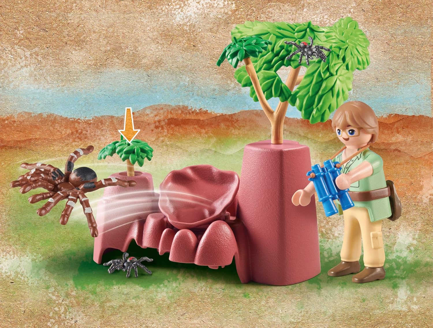 PLAYMOBIL | Wiltopia | Spinnenfelsen | nachhaltiges Spielzeug für Kinder ab 4 Jahren | 71627 Spinne Felsen