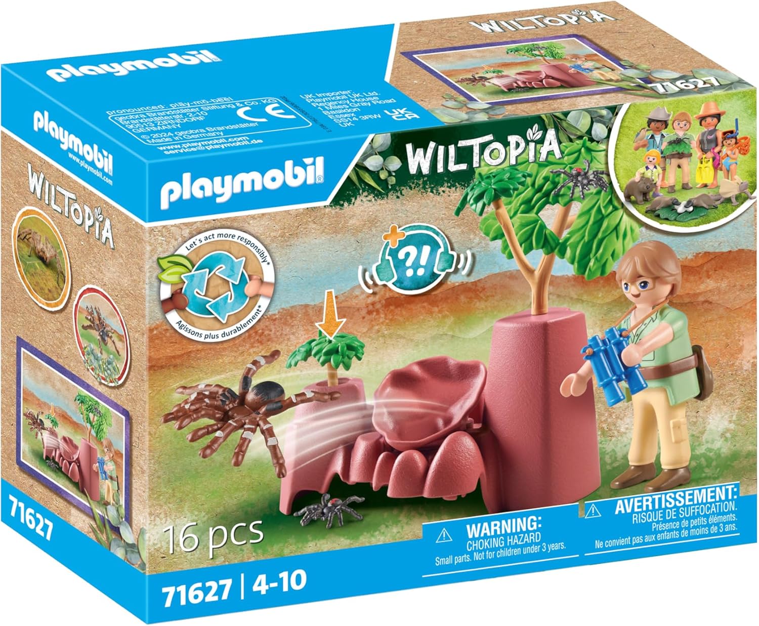 PLAYMOBIL | Wiltopia | Spinnenfelsen | nachhaltiges Spielzeug für Kinder ab 4 Jahren | 71627 Spinne Felsen