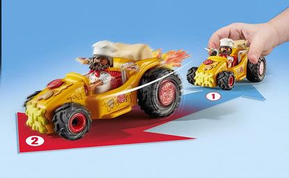 PLAYMOBIL Funstars 71634 Race pizza, kart met pullback-motor, dynamische speelset voor spannende races, gedetailleerd speelgoed voor kinderen vanaf 4 jaar
