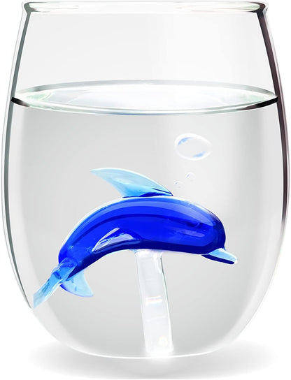 Winkee - Drinking Glasses - Handmade Dolphin