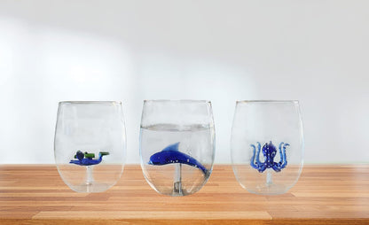 Winkee - Drinking Glasses - Handmade Dolphin