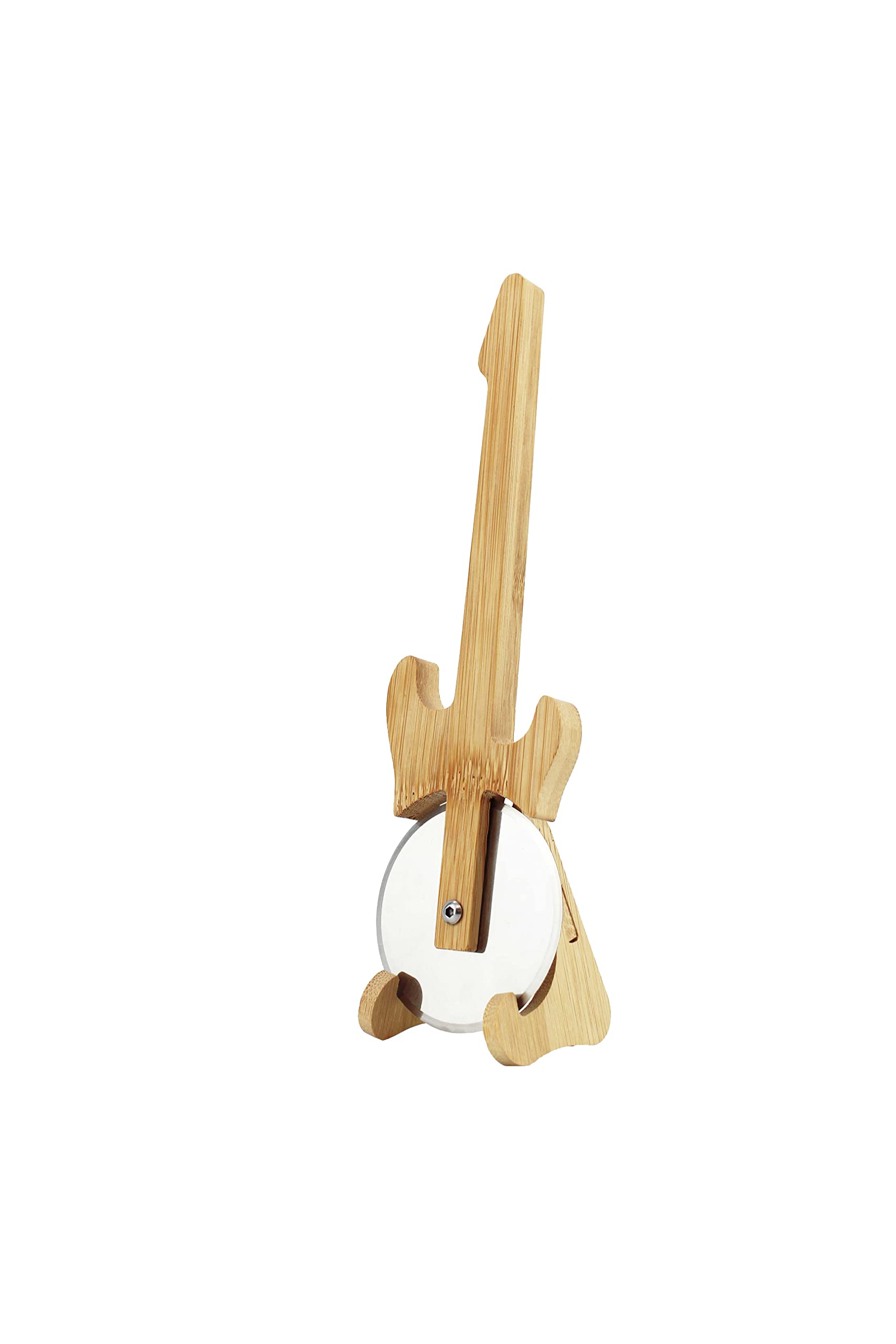 Winkee - Pizza Cutter - Guitar Pizza Cutter With Stand