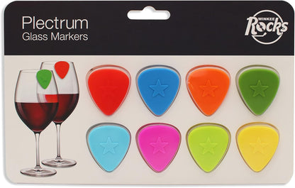 Winkee - Drinks Markers - Plectrum Glass Markers - Set Of 8