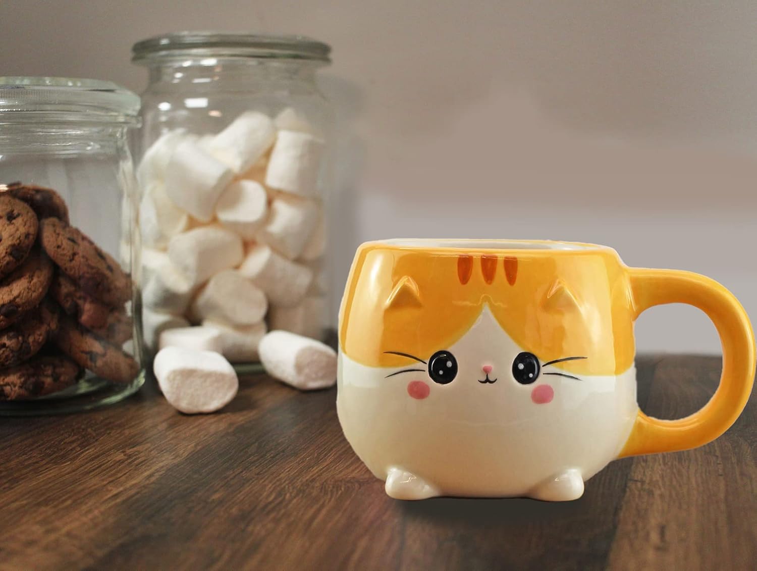 Winkee - Pet Friends koffiemok | De schattige koffiekop en theemok in groot | Leuke koffiemok | Grote mok ca. 350 ml | Cadeau voor verjaardag, eerste schooldag, Kerstmis, Valentijnsdag