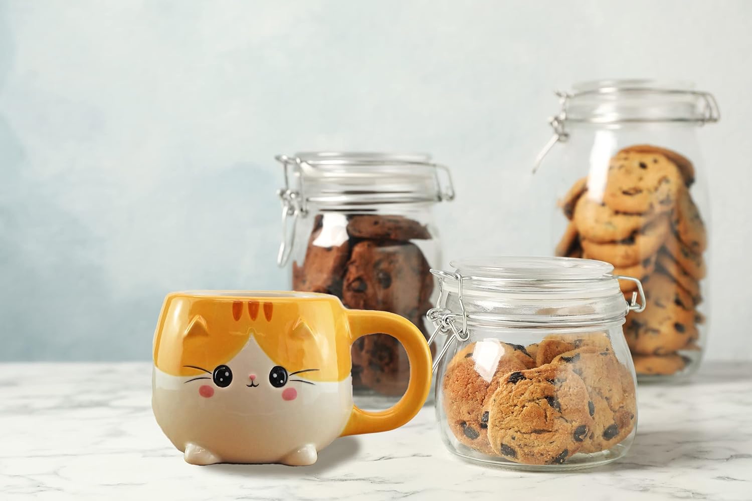 Winkee - Pet Friends koffiemok | De schattige koffiekop en theemok in groot | Leuke koffiemok | Grote mok ca. 350 ml | Cadeau voor verjaardag, eerste schooldag, Kerstmis, Valentijnsdag