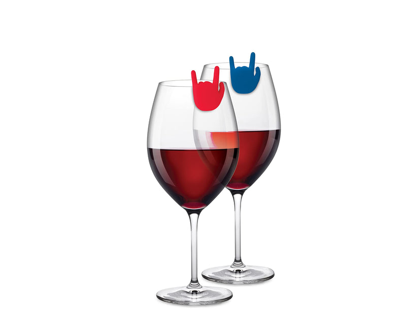 Winkee - Drinks Markers - Rock Hand Glass Marker - Set Of 8
