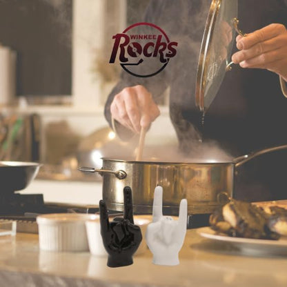 Winkee - Rock Hand Salt And Pepper Shaker - Salt And Pepper Dispenser