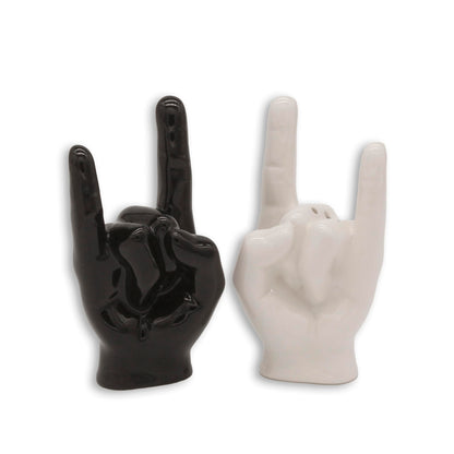Winkee - Rock Hand Salt And Pepper Shaker - Salt And Pepper Dispenser