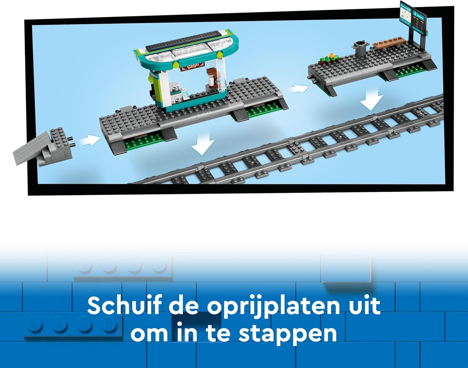LEGO City Tram e Fermata del Tram, Treno Giocattolo da Costruire con Stazione e Vagoni Ferroviari, Giochi di Ruolo per Bambini e Bambine da 7 Anni in su con Minifigure, Idea Regalo di Compleanno 60423
