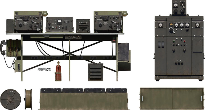 Miniart 1:35 - Radio USA Set SCR-299, Colore Modellato