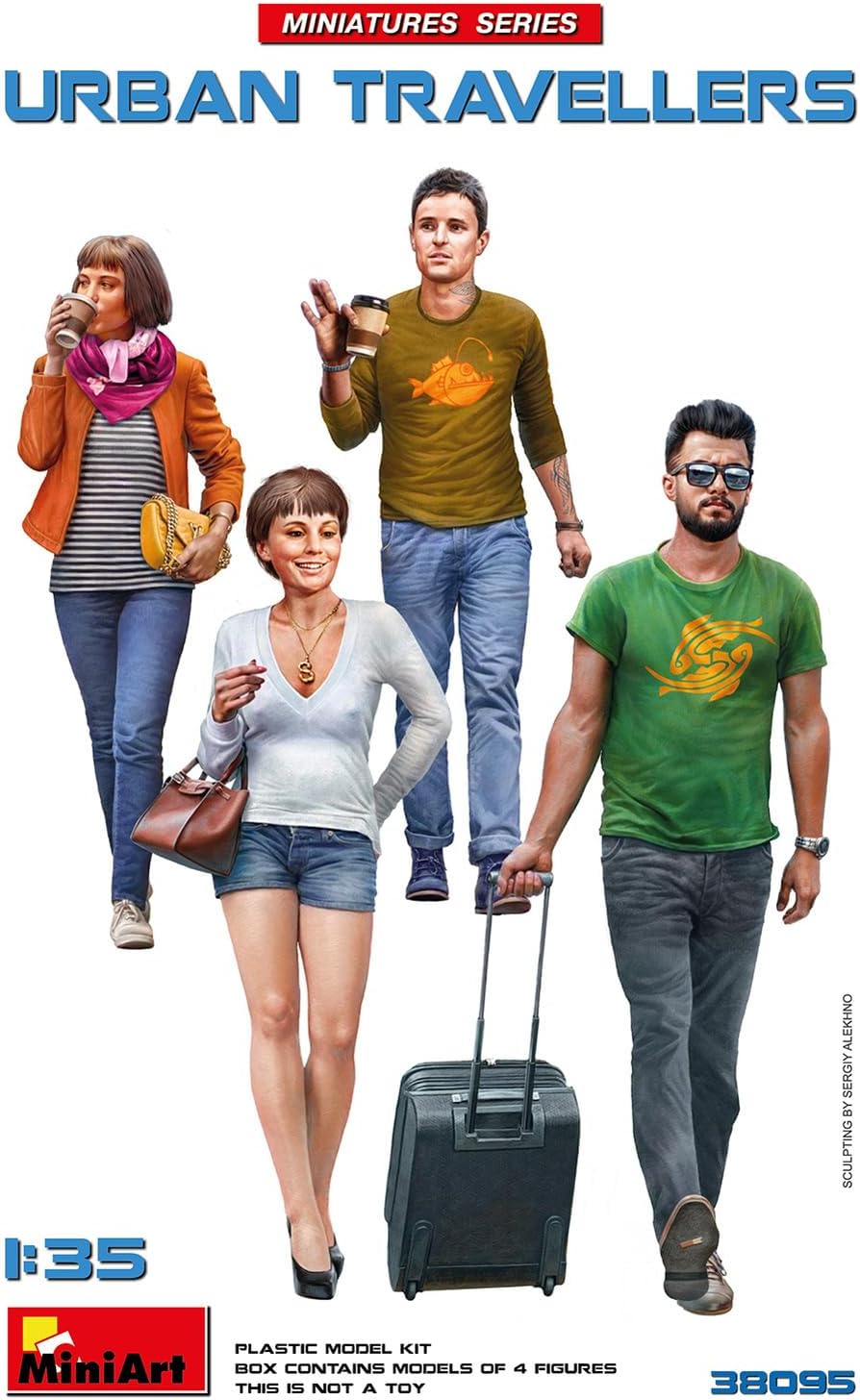 MiniArt 38095 1:35 viaggiatori della città – riproduzione fedele all'originale, modellismo, kit di costruzione in plastica, fai da te, hobby, incollaggio, modellismo, assemblaggio, non verniciato