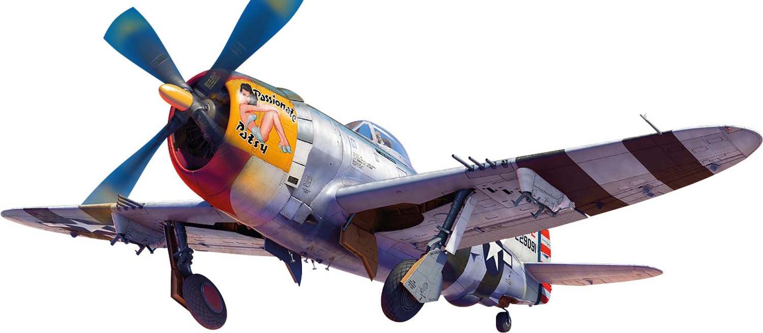 MiniArt 48022 1:48 P-47D-28RA Thunderbolt Basic Kit – riproduzione fedele del modellismo, kit di costruzione in plastica, fai da te, hobby, incollaggio, modellismo, assemblaggio, non verniciato