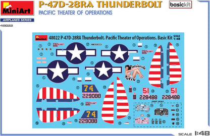 Miniart 1:48 - P-47D-28RA Thunderbolt, Pacific Theater, Molded Color