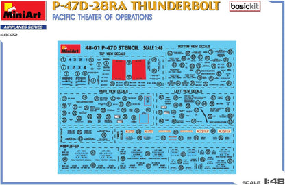 Miniart 1:48 - P-47D-28RA Thunderbolt, Pacific Theater, Molded Color