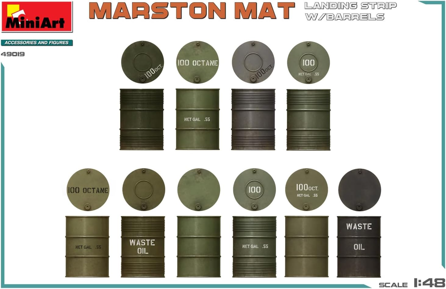 MiniArt 49019 1:48 Marston Mat attern con botti d'olio – riproduzione fedele del modellismo, kit di costruzione in plastica, fai da te, hobby, incollaggio, modellismo, assemblaggio, non verniciato