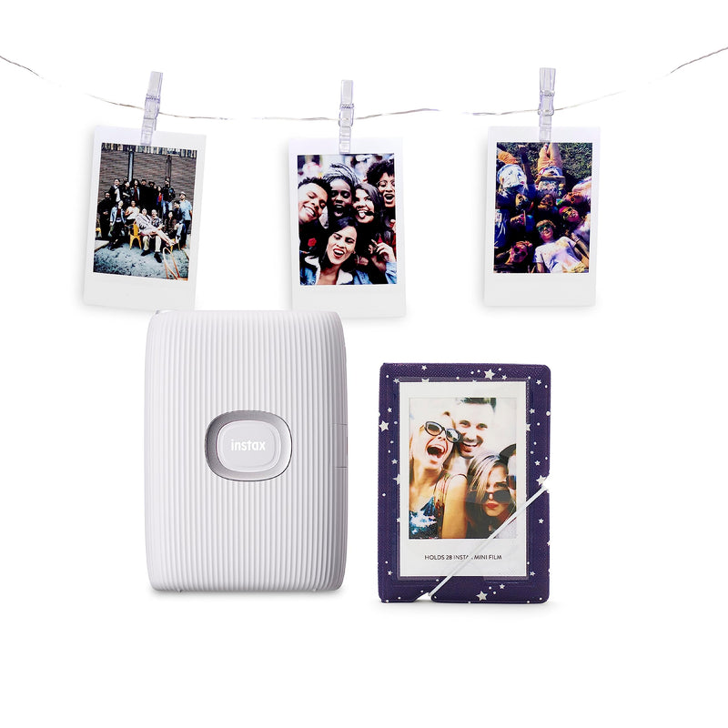 instax Fujifilm mini Link 2 Smartphoneprinter Bundel, Clay White