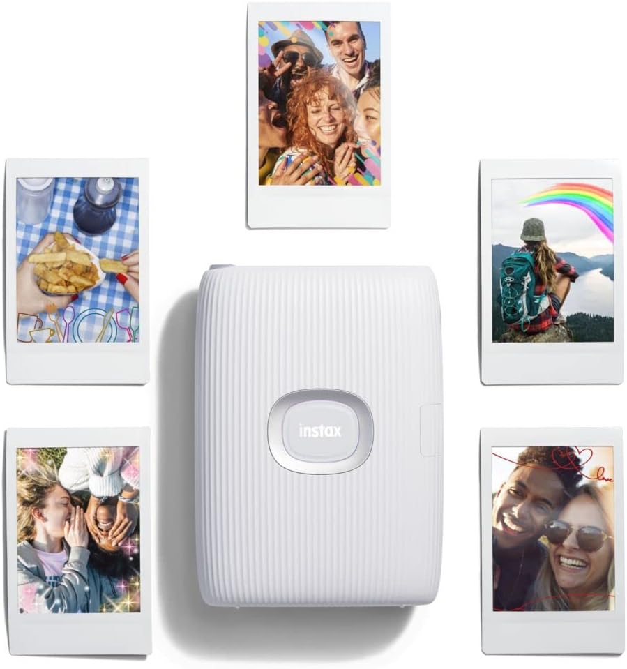 instax Fujifilm mini Link 2 Smartphoneprinter Bundel, Clay White