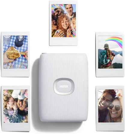instax Fujifilm mini Link 2 Smartphoneprinter Bundel, Clay White