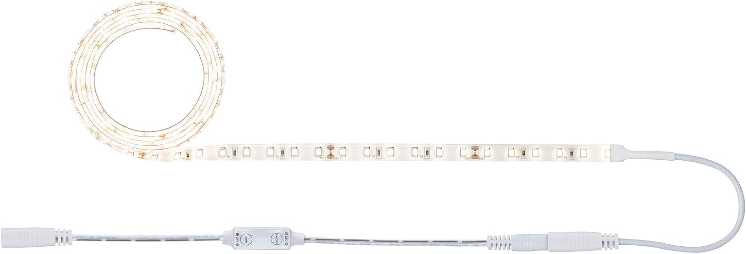 Paulmann 78955 LED Strip SimpLED Power 1.5m with Cord dimmer 1100lm/m incl. 1x17 Watt IP44 dimmable Lighting Strip White Light Strip Plastic LED Strip 3000 K