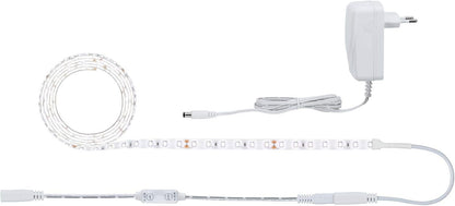 Paulmann 78958 LED strip SimpLED Power 1,5 m met snoerdimmer 1100lm/m incl. 1x17 watt IP44 dimbaar lichtband wit lichtstrip kunststof 4000 K