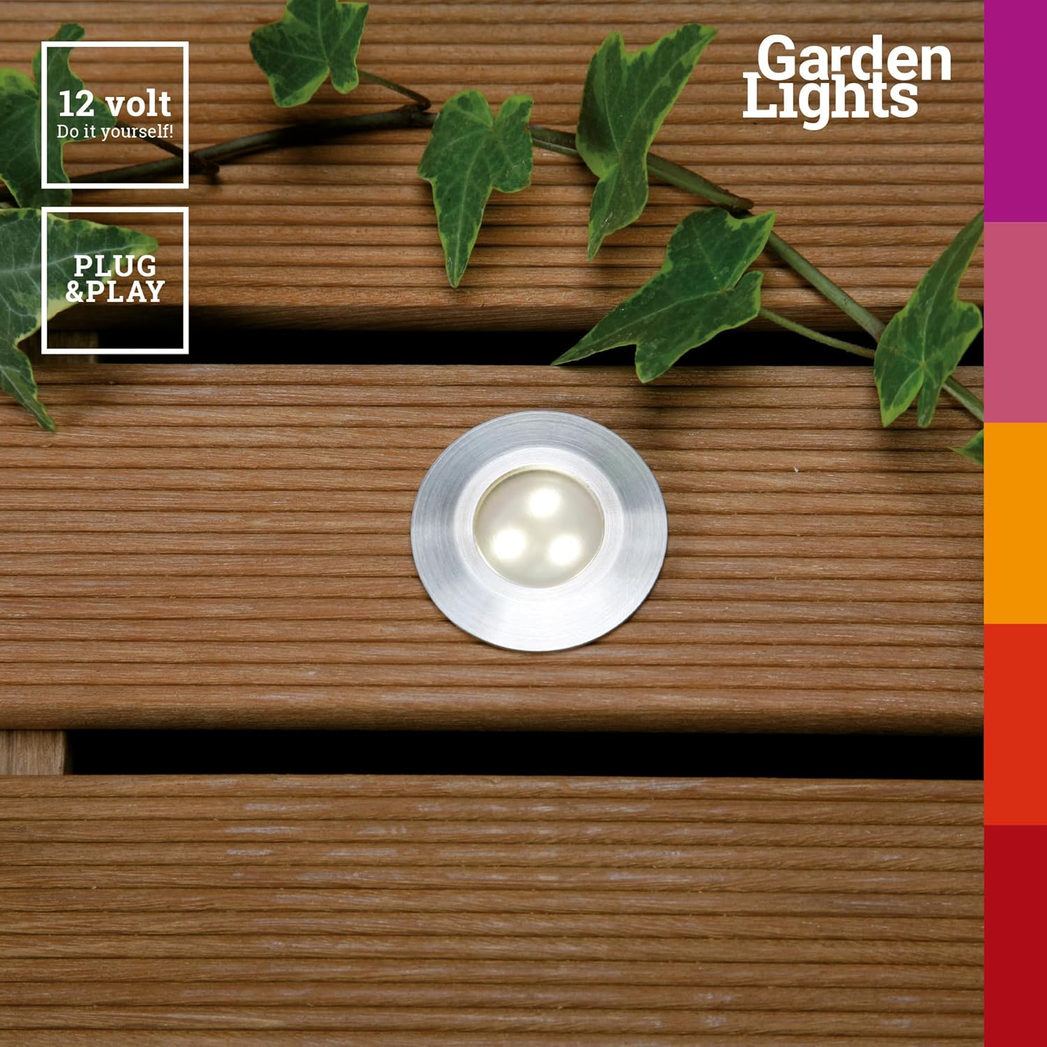 Garden Lights: Alpha Grondspot Warm White 12 Volt - Zilvergrijs - [Dutch Import]