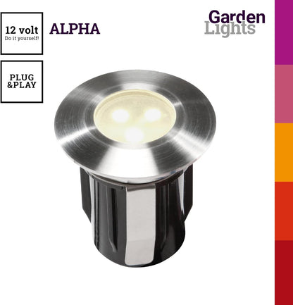 Garden Lights: Alpha Grondspot Warm White 12 Volt - Zilvergrijs - [Dutch Import]