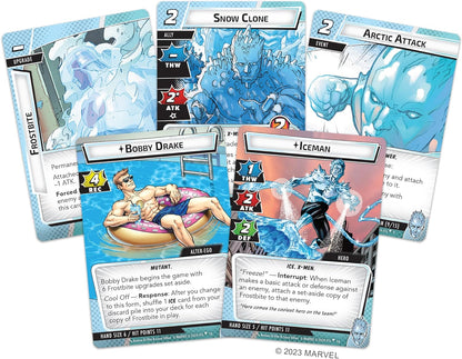 Fantasy Flight Games Marvel Champions The Card Game Iceman Hero Pack - Superhero Strategy Game, Cooperative Game for Kids and Adults, Ages 14+, 1-4 Players, 45-90 Minute Playtime, Made