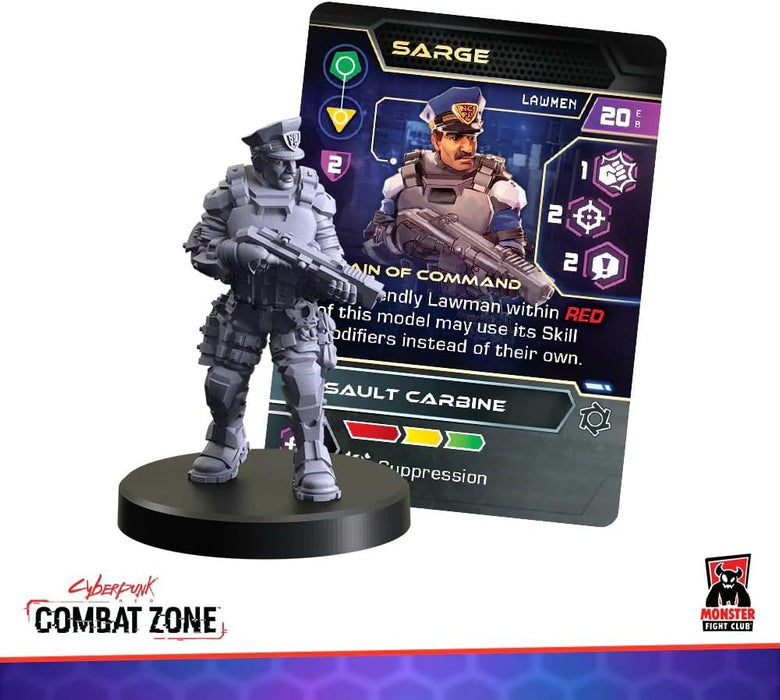 Monster Fight Club Cyberpunk Red Combat Zone Miniatures Erweiterung: Lawmen Starter Gang