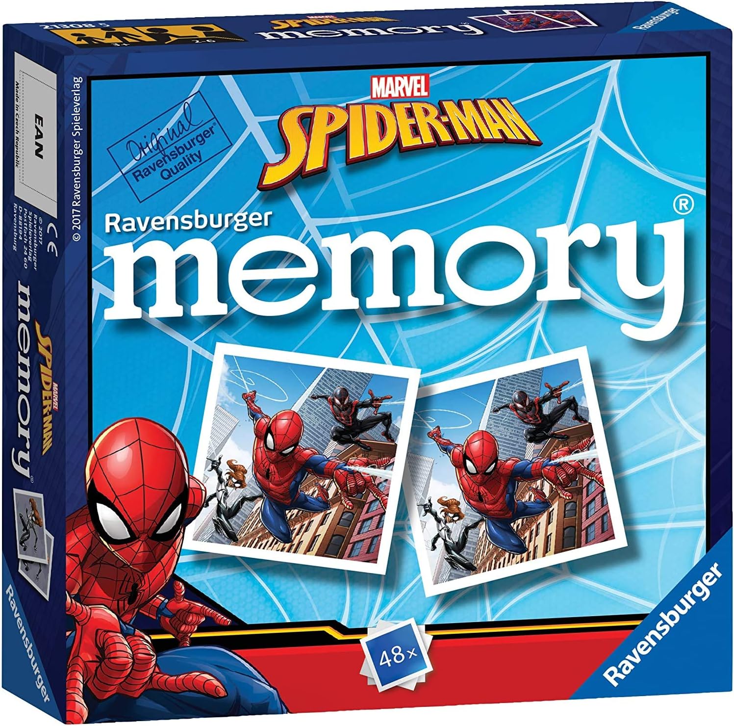 Ravensburger Disney Frozen 2 Mini Memory Matching Picture Snap Pairs Game For Kids Age 3 Years and Up & Marvel Spiderman Mini Memory Game - Matching Picture Snap Pairs Game For Kids Age 3 Years and Up