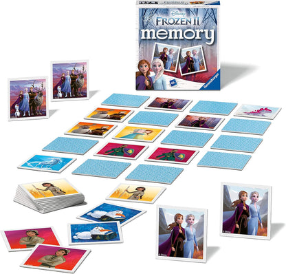 Ravensburger Disney Frozen 2 Mini Memory Matching Picture Snap Pairs Game For Kids Age 3 Years and Up & Marvel Spiderman Mini Memory Game - Matching Picture Snap Pairs Game For Kids Age 3 Years and Up