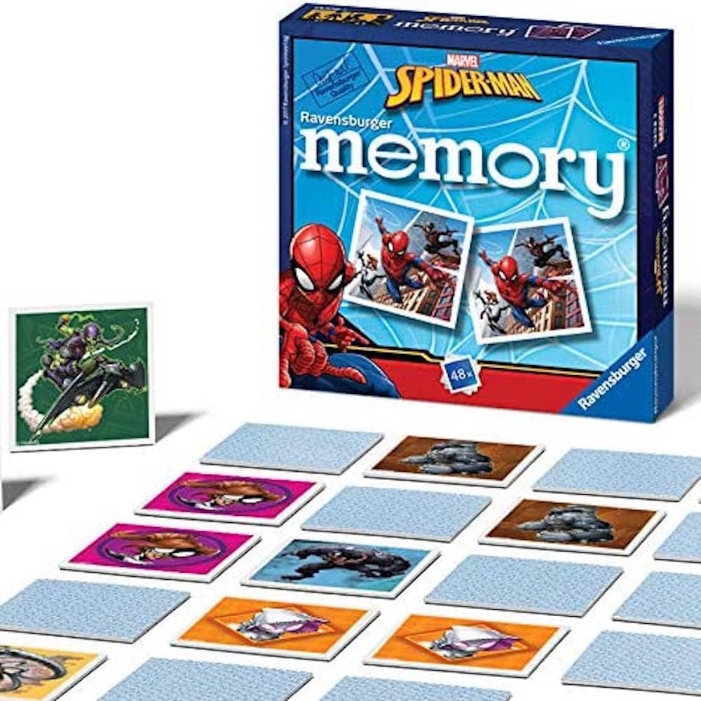 Ravensburger Disney Frozen 2 Mini Memory Matching Picture Snap Pairs Game For Kids Age 3 Years and Up & Marvel Spiderman Mini Memory Game - Matching Picture Snap Pairs Game For Kids Age 3 Years and Up