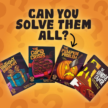 Escape Room in your Pocket | The Pumpkin Problem: an Easy Strategy Game for Autumn. Mini Escape Rooms for Birthdays, Holidays, Couples, Families.
