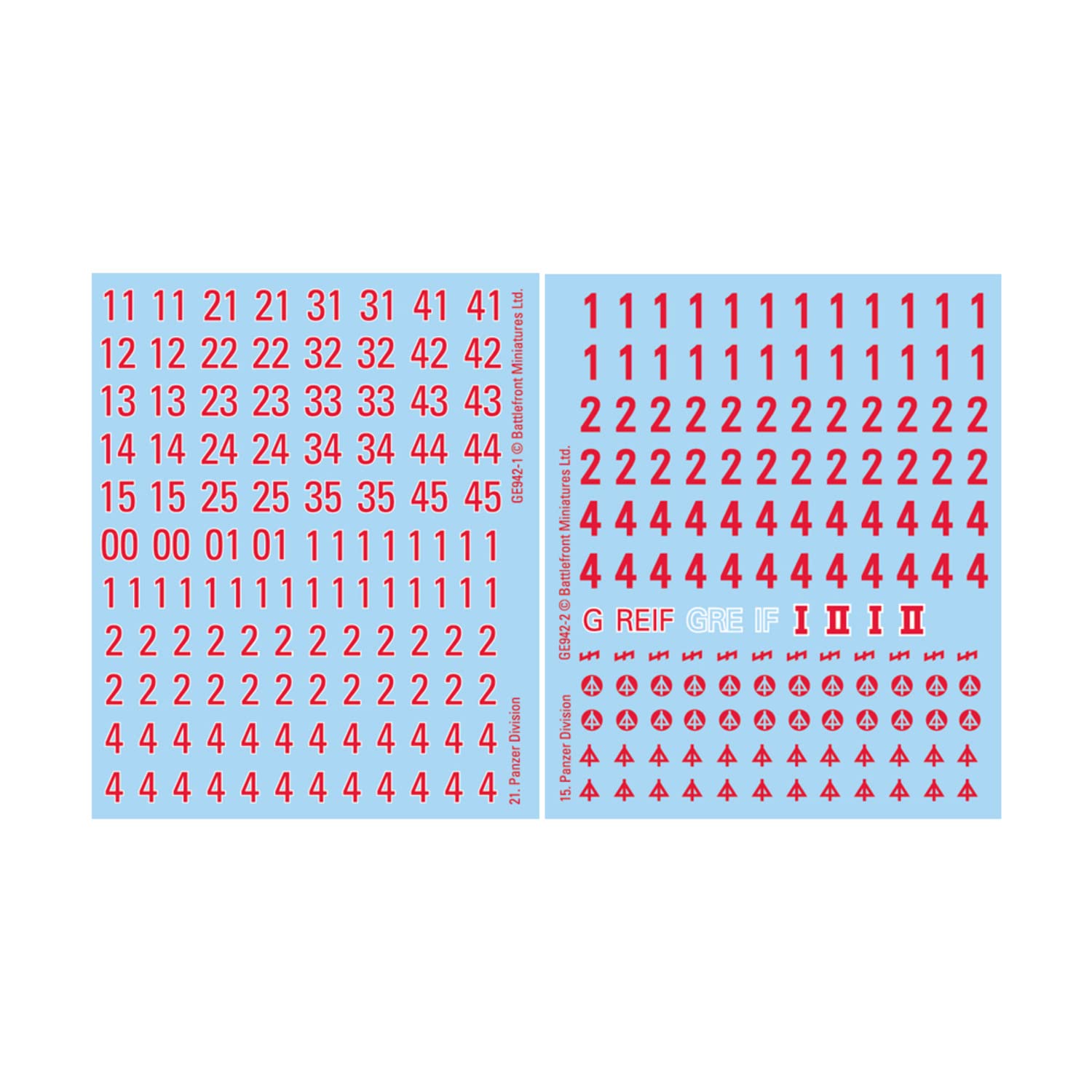 Flames Of War DAK (German) Decals