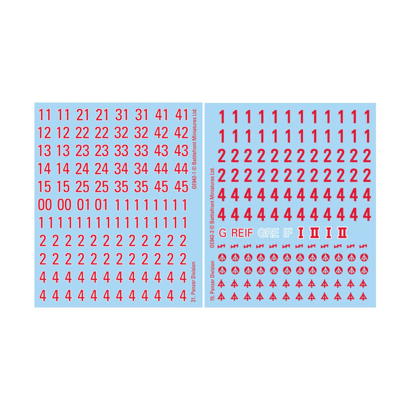 Flames Of War DAK (German) Decals