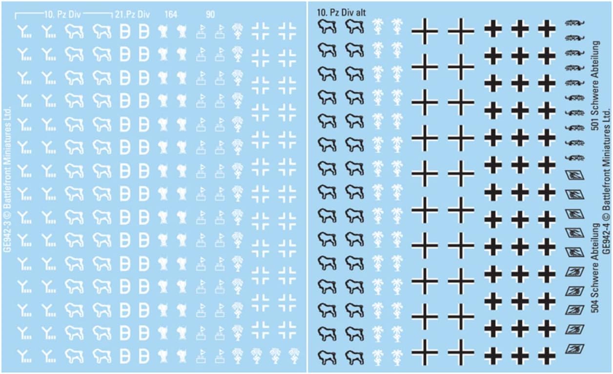 Flames Of War DAK (German) Decals