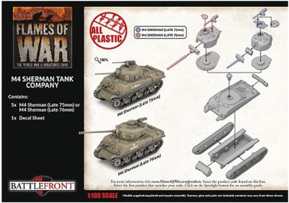 Flames of War M4 Sherman Tank Company (SBX84