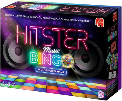 Hitster Bingo - Bordspel - Stemmingsspel - Muziekbordspel - Volwassenen - Herontdek 100 jaar muzikale hits - om met familie en vrienden te spelen - 2 tot 10 spelers - vanaf 16 jaar